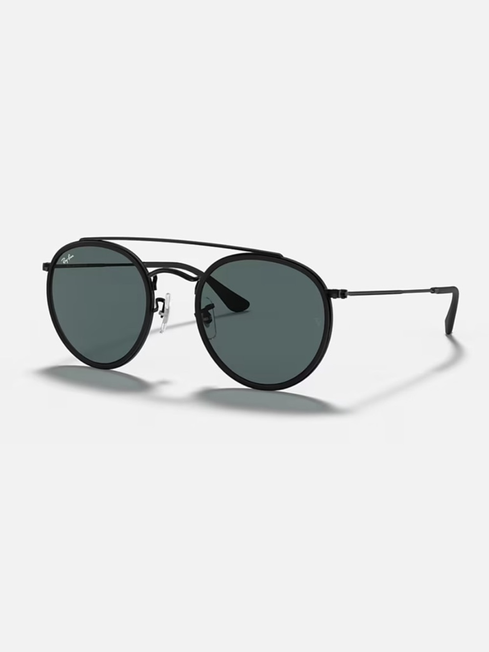 RAY-BAN Round Double Bridge Metal Polarized Sunglasses